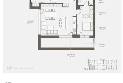 Dezvoltator, Apartament trei camere open space, Welmont/Rokman - 6