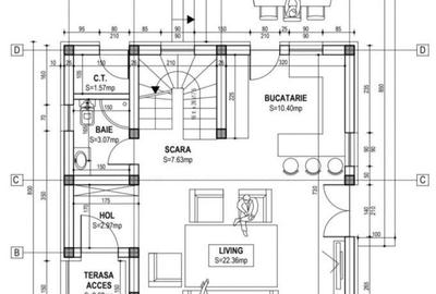 Casa noua, P+M, 4 camere, terasa, teren 550 m2, central, Cornu - 7