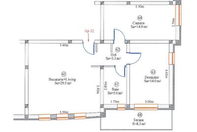 3 camere modern | 67 mp | balcon generos + parcare | Giroc - 14