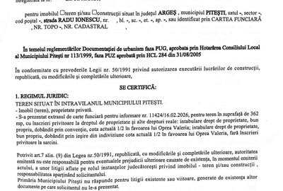 Teren intravilan S=362 mp, Craiovei, Pitesti - idealimob.ro - 2