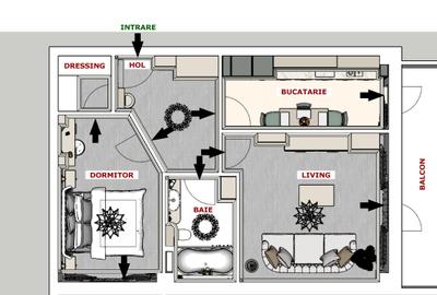 Preț imbatabil de lansare 1.450€/mp - Apartament 2 camere decomandat - 18