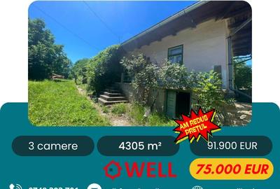 Casă cu 3 camere în Zăbala