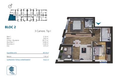 APARTAMENT 3 CAMERE TORONTALULUI. BLOC FINALIZAT - 8