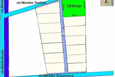 Teren intravilan 1549mp (1416mp utili),3 loturi alaturate,dubla deschidere!