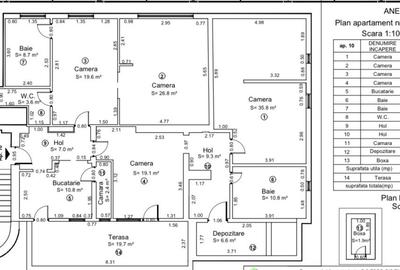 Apartament cu 4 camere semidecomandat în Central