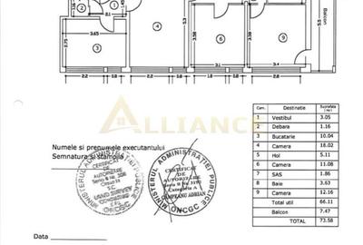 3 camere Titan | 73 mp | Etaj 10 cu etaj tehnic | Mobilat | 15 min Metrou - 15