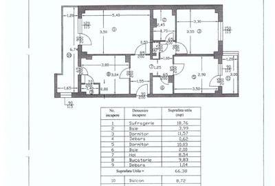 Apartament ultracentral, 3 camere, 78 mp, cu acoperiș din tablă - 9