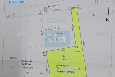 Teren de 1599 mp, în Micro 1