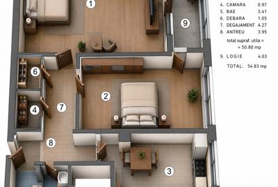 Apartament luminos 2 camere cu parcare, aproape de metrou - 1