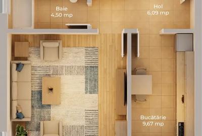 Garsonieră decomandată în Avantgarden