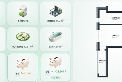 Apartament cu 2 camere decomandat în Tătărași