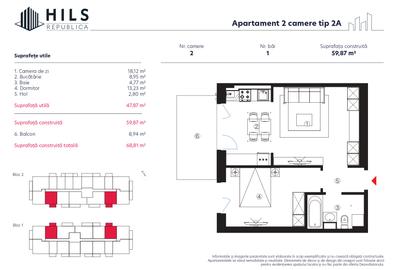 Apartament cu 2 camere decomandat în Industriilor