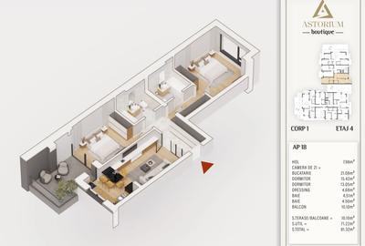 Apartament 3 Camere Modern cu Finisaje Rafinate Comision 0% - 3