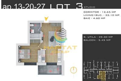 Pallady 2 camere tip studio 45 mp 15 min.metrou N.Teclu - 2