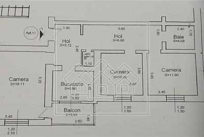 Apartament de vanzare in Sibiu - 3 camere, balcon, pivnita - zona buna - 13