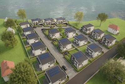 Ansamblu 15 case, vedere lac, zona Lebada, Sos Cernica, Pantelimon - 1