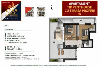 |Militari Pacii|91 mp2 Apartament Tip Penthouse Cu Terasa Proprie| - 2