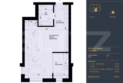 Apartament cu 1 camera, Smart Home, 44.5 mp - Complex Rezidential Nou - 2
