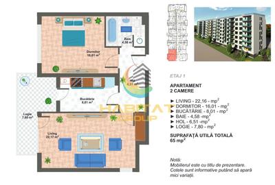 Apartament 2 camere spatios. bloc nou, Aparatorii Patriei-Metalurgiei - 6