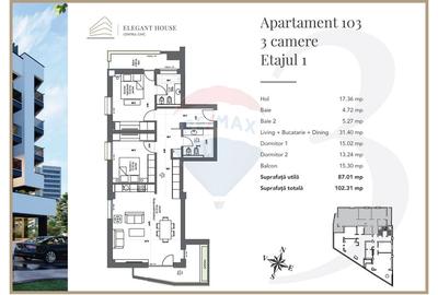 Apartament 3 Camere Premium cu 2 Balcoane – Elegant House, Brașov - 10