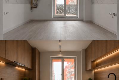 Studio dublu 44 Bloc Nou | Dormitor separat  | Incalzire Pardoseala | Comision 0 - 3