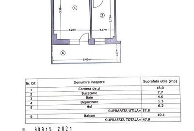 Garsonieră spațioasă 48 mp | Moghioroș Park Residence | V12 - 13