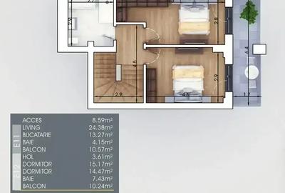 7 min Metrou | 3 Camere | premium | 2 lifturi | balcoane mari - 3