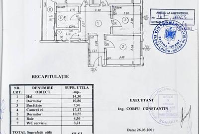 Apartament 3 camere.mobilat si utilat, 2 locuri parcare,zona Scoala nr.2 - 12