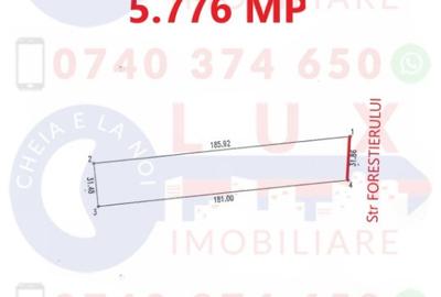 Teren Construcții intravilan de 5776 mp, în Zona Industrială
