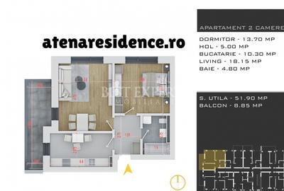 Apartament cu 2 camere decomandat în Theodor Pallady