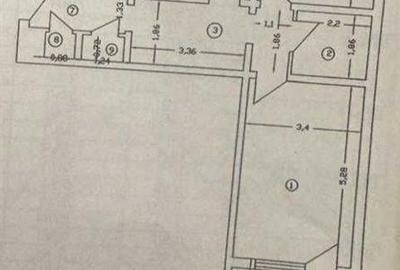 Apartament cu 3 camere decomandat, mobilat în Alexandru cel Bun