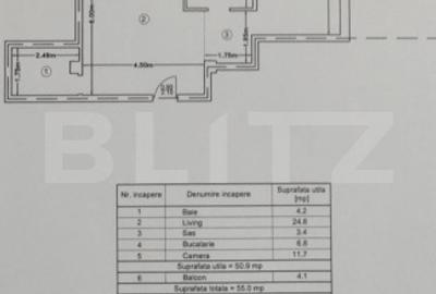 Apartament 2 camere, 50.90 mp, zona Visani - 9