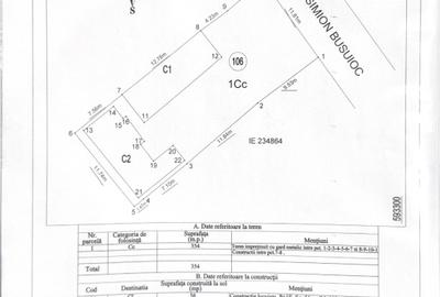 Teren Construcții intravilan de 354 mp, în Colentina