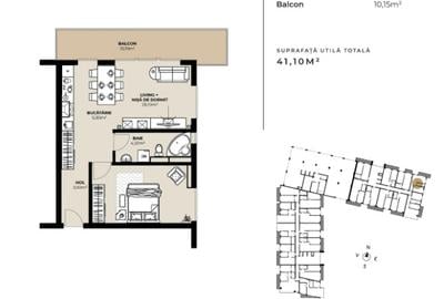 Apartament 1 camera, semifinisat, zona Rivus! - 3