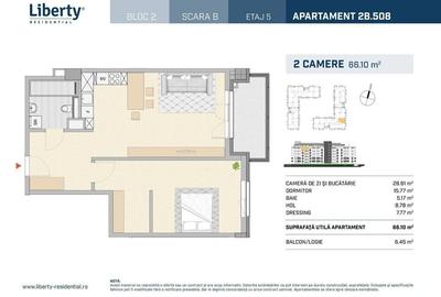 Apartament cu 2 camere semidecomandat în Semicentral