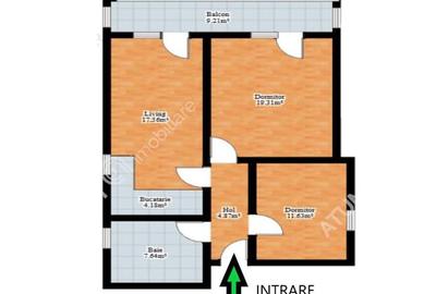Apartament 3 camere cu balcon si loc parcare zona Turnisor din Sibiu - 6