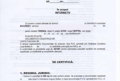 Vanzare teren intravilan imprejmuit 800mp Buftea - 9