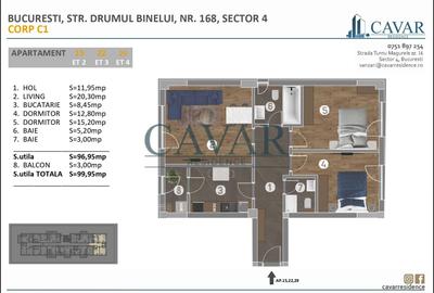 3 Camere 2 Bai Proiect Nou Cavar Residence - 8