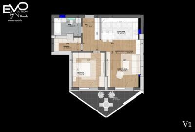 AP. 2 CAMERE | 60 MP | RĂSĂRIT | SHOPPING CITY SIBIU | Evolution Apartments - 5