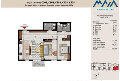 APARTAMENT 3 CAMERE | BANEASA | LANGA METROU STRAULESTI | FINISAJE PREMIUM - 11