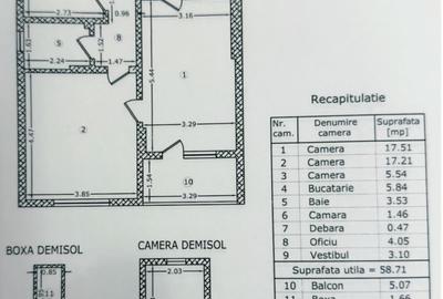 Apartament 2 cam Floreasca, 58.7mp, centrală proprie, renovat, decomandat, boxă - 16