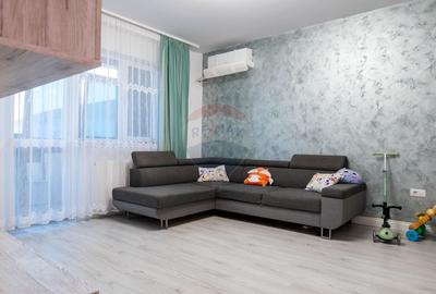 Dobroesti - vanzare apartament 2 camere mobilat complet, cu terasa - 1