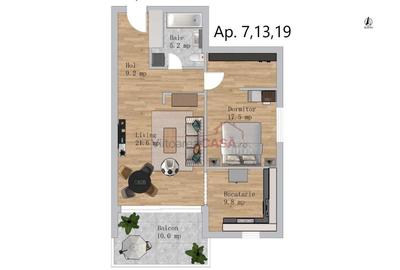 Apartament cu 2 camere decomandat în Metalurgiei