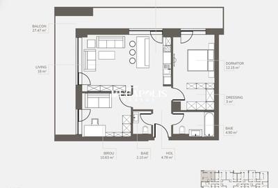 Apartament Premium | 3 camere | Bartolomeu | 63 MP - 2