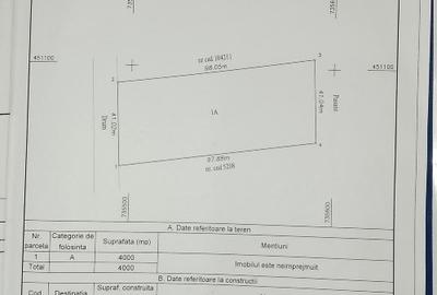 Teren agricol extravilan de 4000 mp, în Vânători