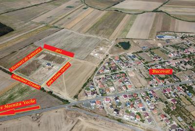 Terenuri intre Mosnita si Bucovat, cu gaz, apa, curent– 62 euro/mp+TVA - 1