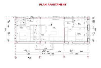 COMISION 0% Apartament 3 camere in bloc nou, pe Calea URSENI - 2