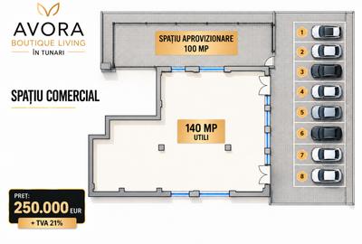 Spațiu comercial, de 139.20 mp, în Tunari