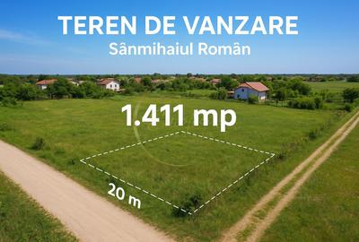 Teren Construcții intravilan de 1411 mp, în Sânmihaiu Român