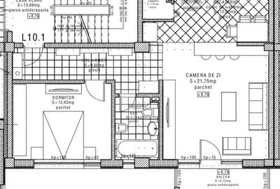 Apartament cu 2 camere semidecomandat în Gruia